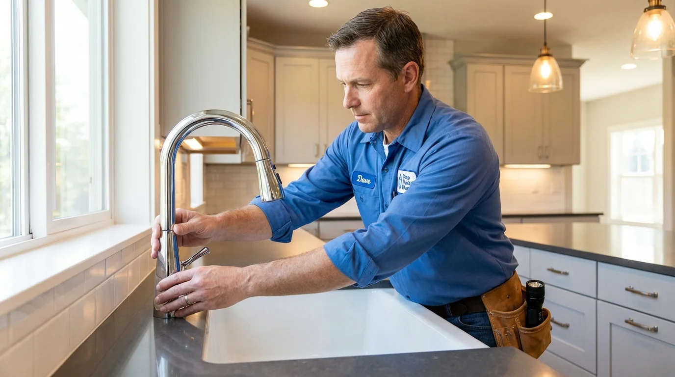 Kitchen faucet installation by Johns Plumbing LLC in Middleburg